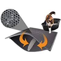 Pieviev Alfombra para Gatos-Estera Arena Gatos 76x61cm Doble Capa Impermeable Alta Elástico EVA Adecuado para Arenero…